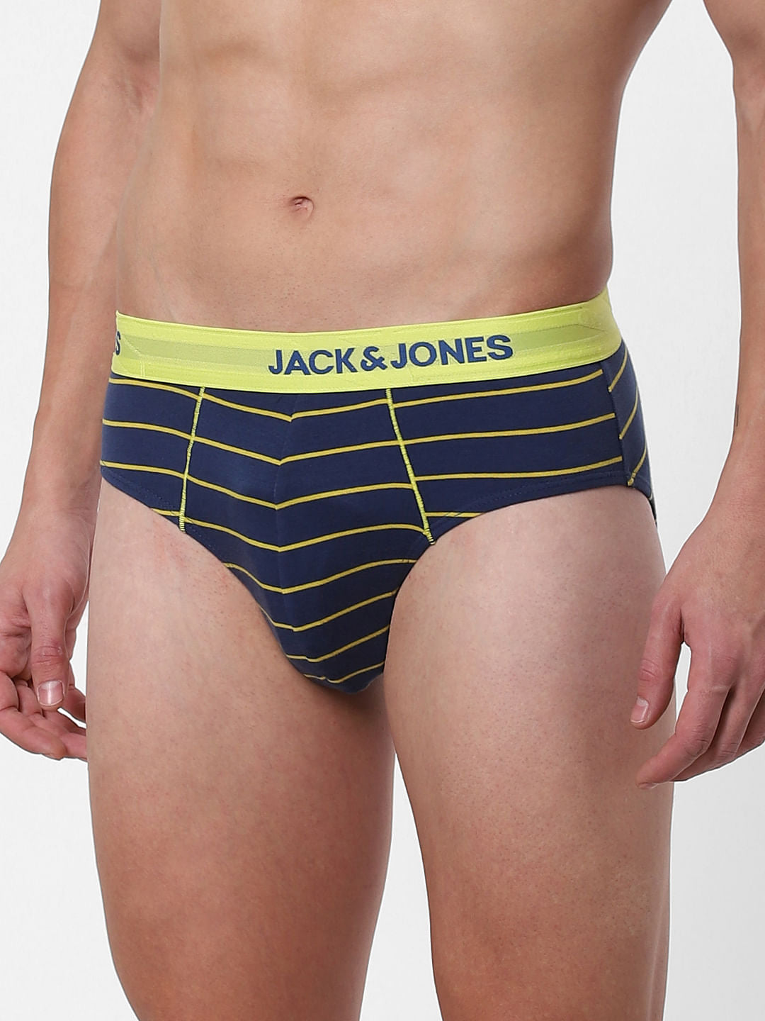 Dark Blue Striped Briefs