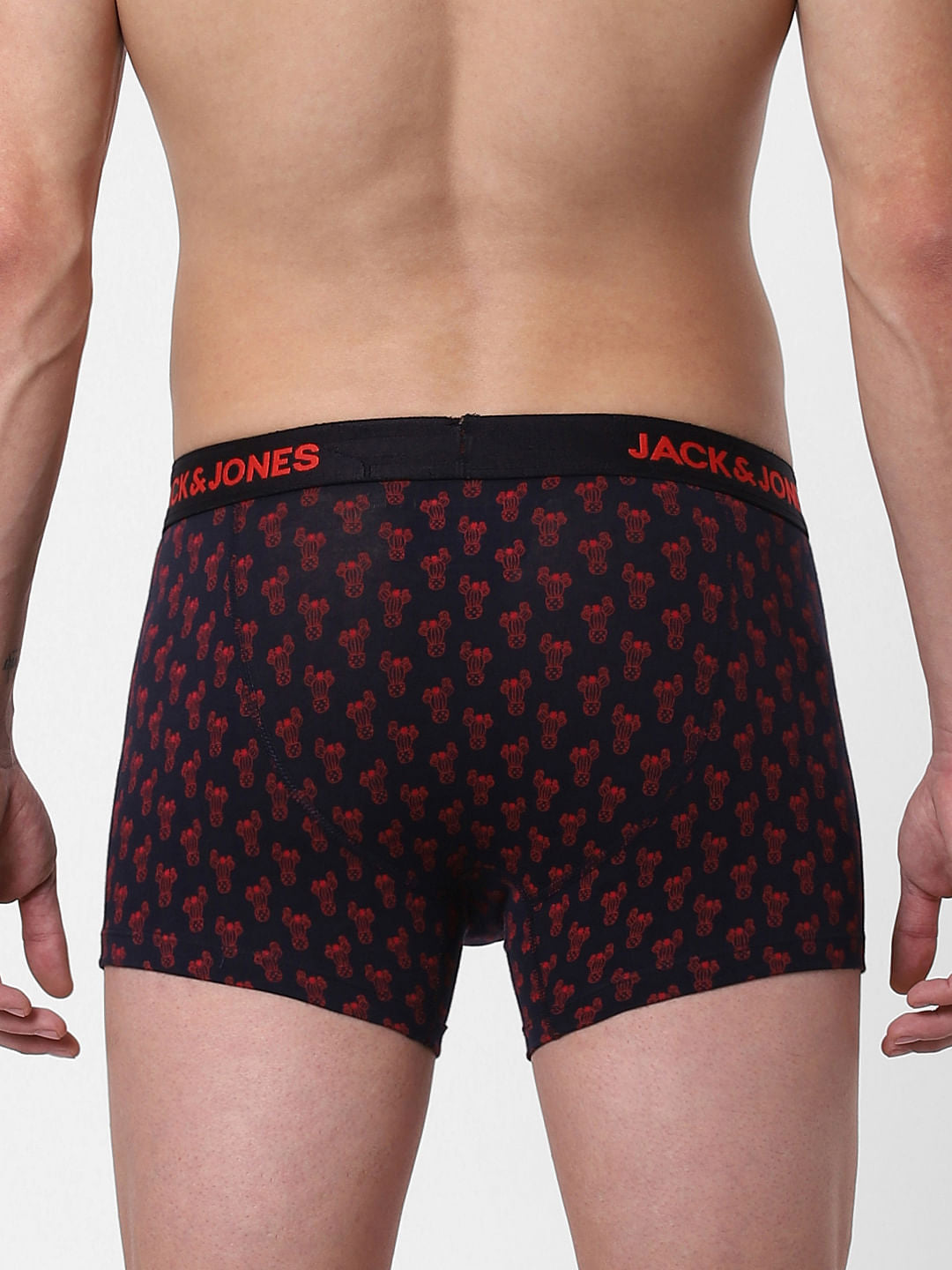Navy Blue All Over Print Brazilian Trunks
