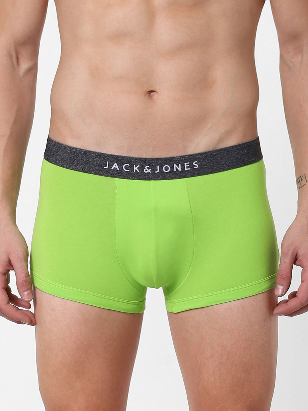 Green Logo Print Brazilian Trunks - S