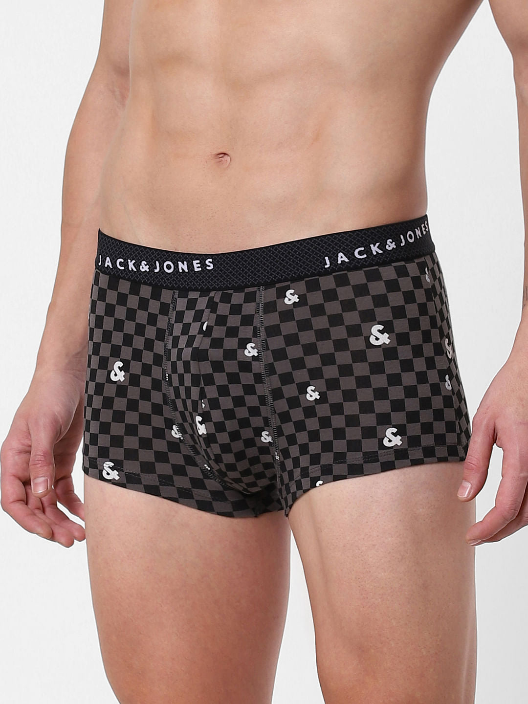 Black Check Brazilian Trunks