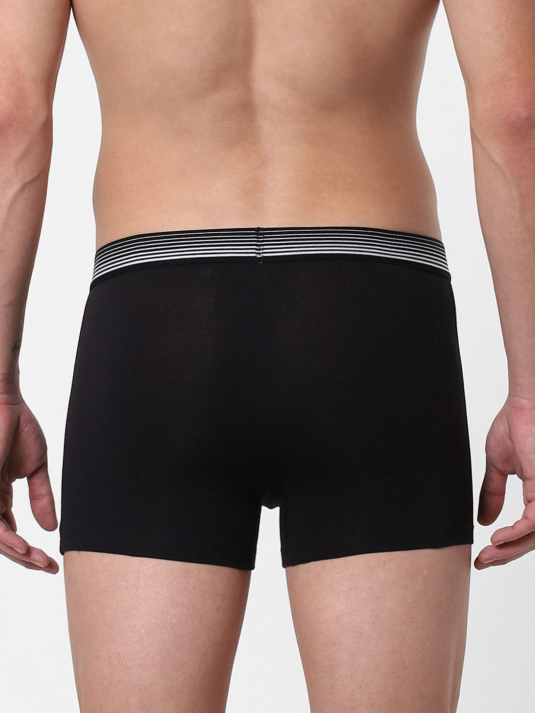 Black Logo Print Trunks