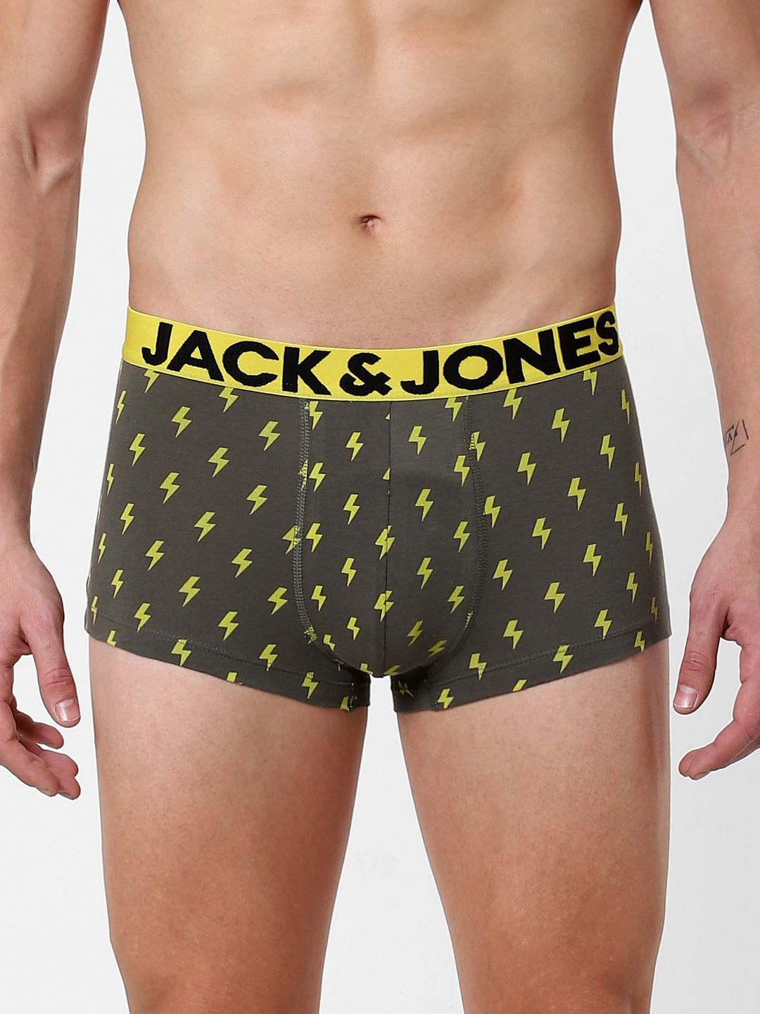 Green Thunder Bold Print Brazilian Trunks - S
