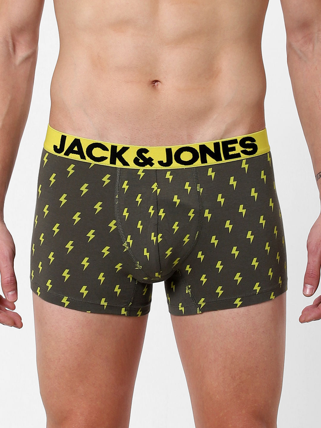 Green All Over Print Brazilian Trunks - S