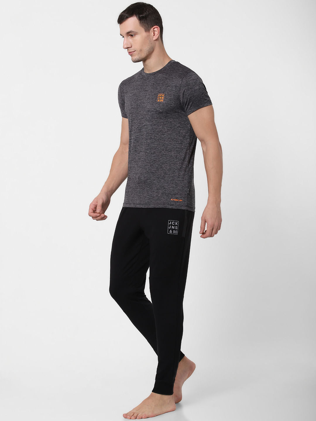 Black Zipped Pocket Trackpants - S