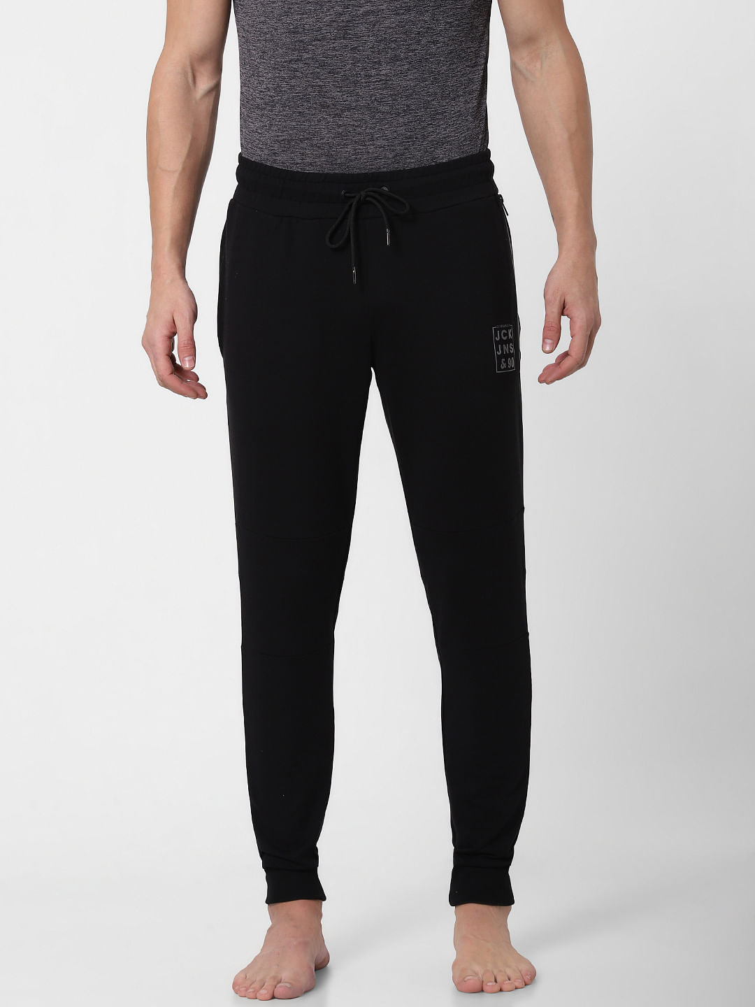 Black Zipped Pocket Trackpants
