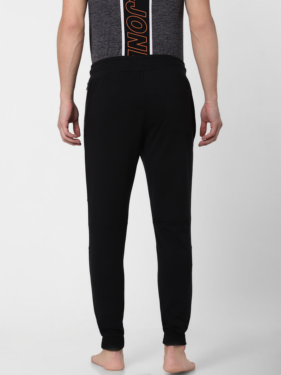 Black Zipped Pocket Trackpants