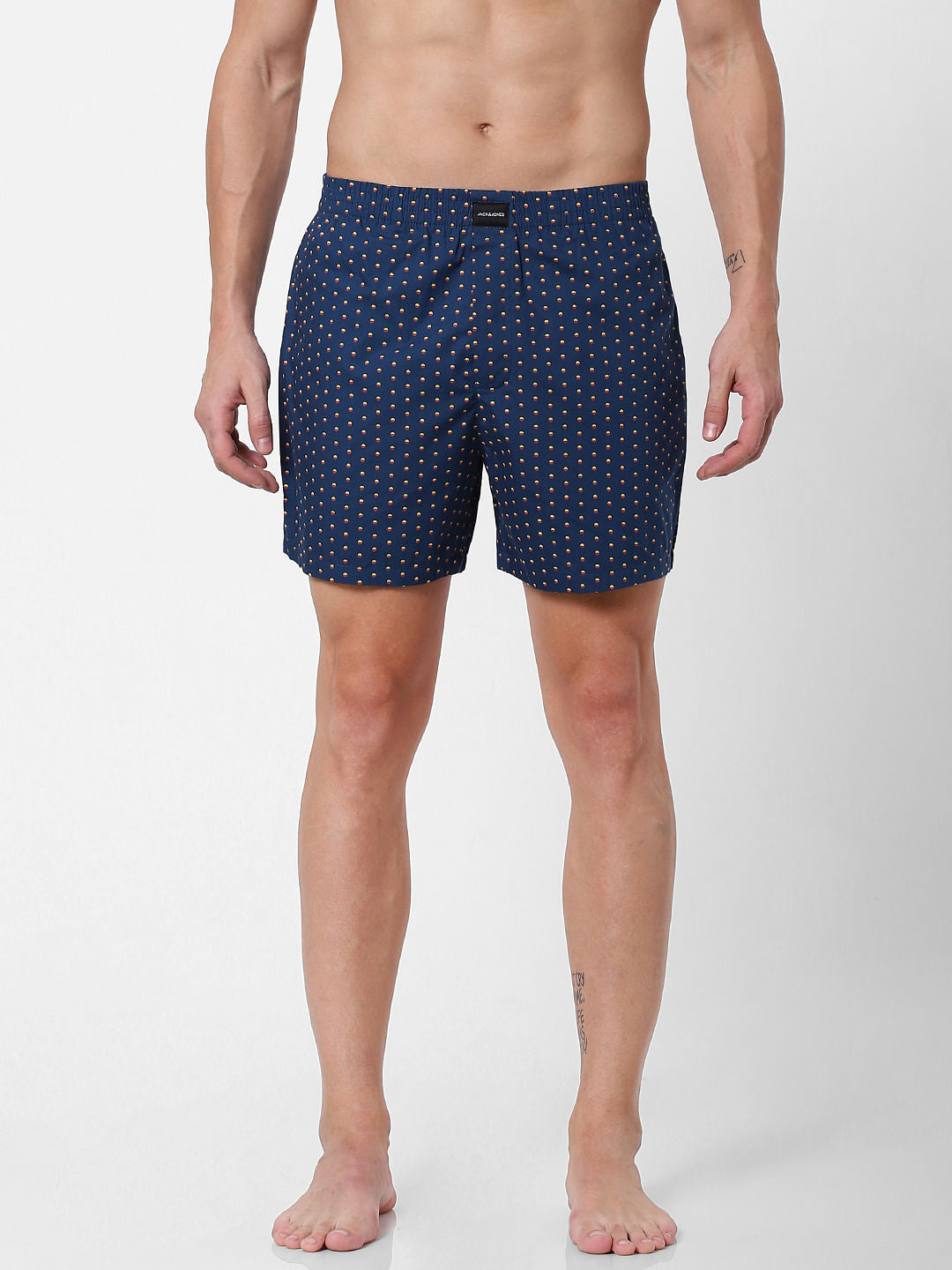 Blue Dot Print Boxers - S