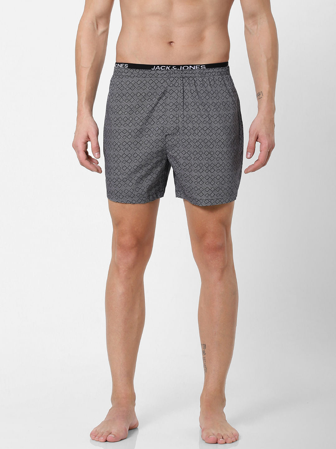 Black Printed Boxers - S