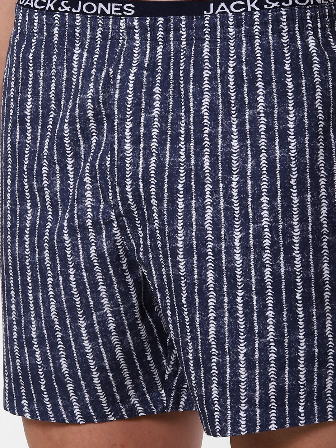 Dark Blue Striped Boxers