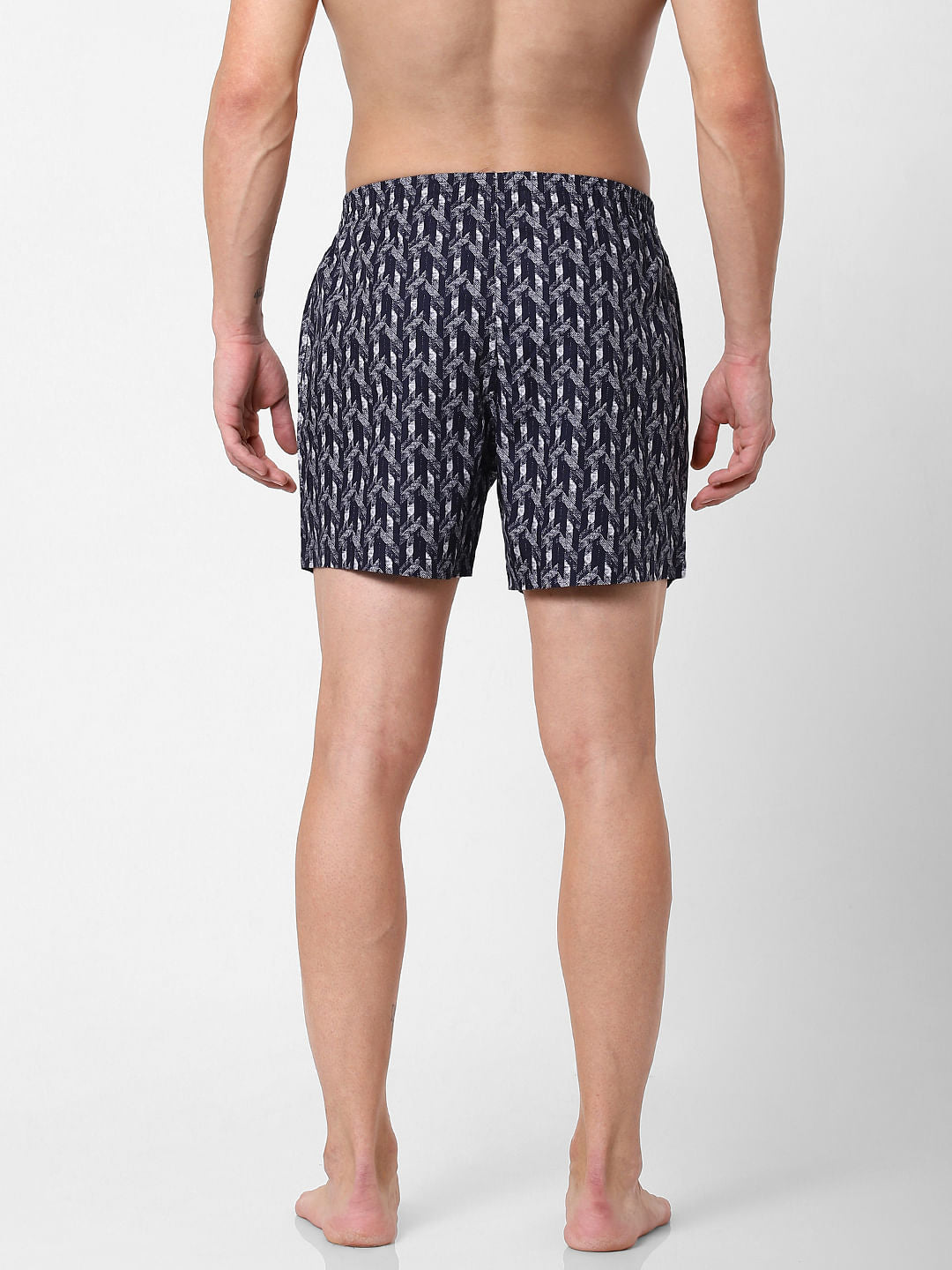 Navy Blue Printed Boxers