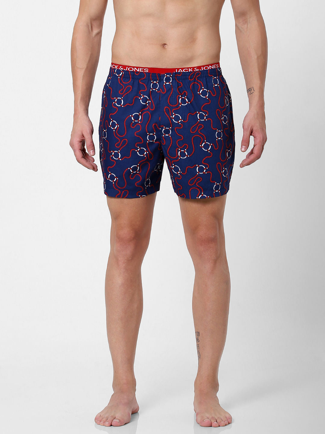 Blue Rope Print Boxers - S