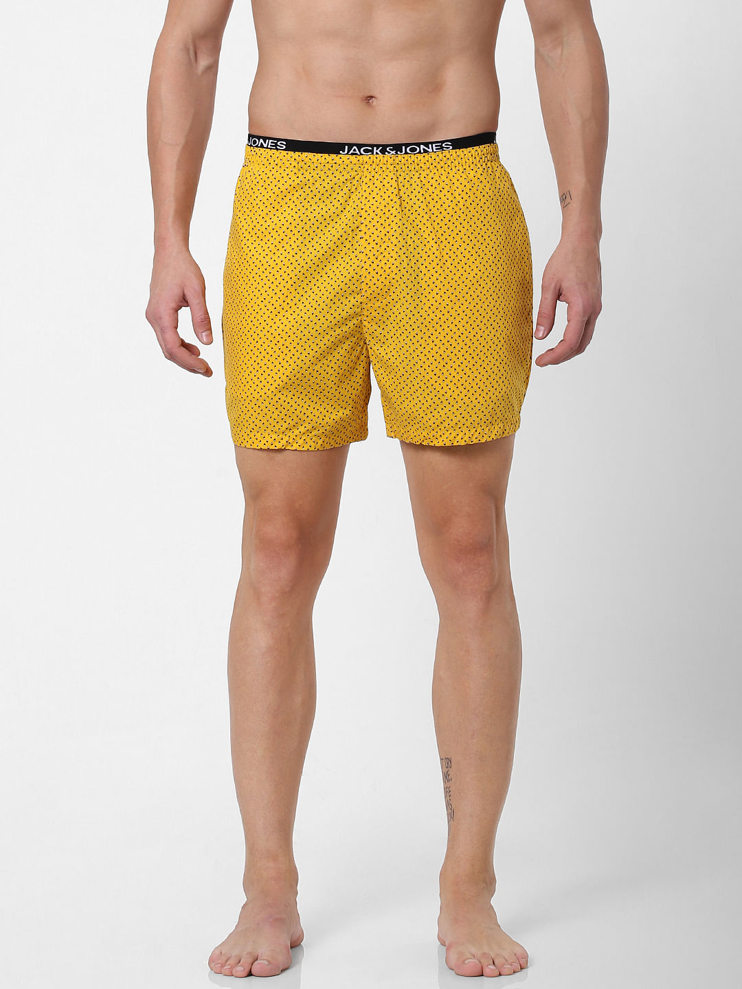 Yellow All Over Print Boxers - S