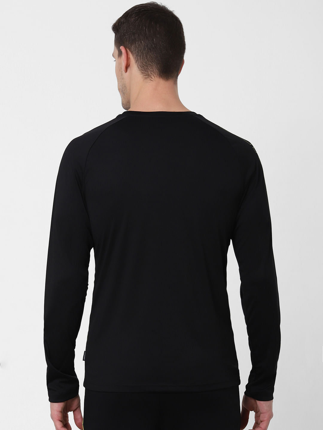 Black Colourblocked Crew Neck T-shirt