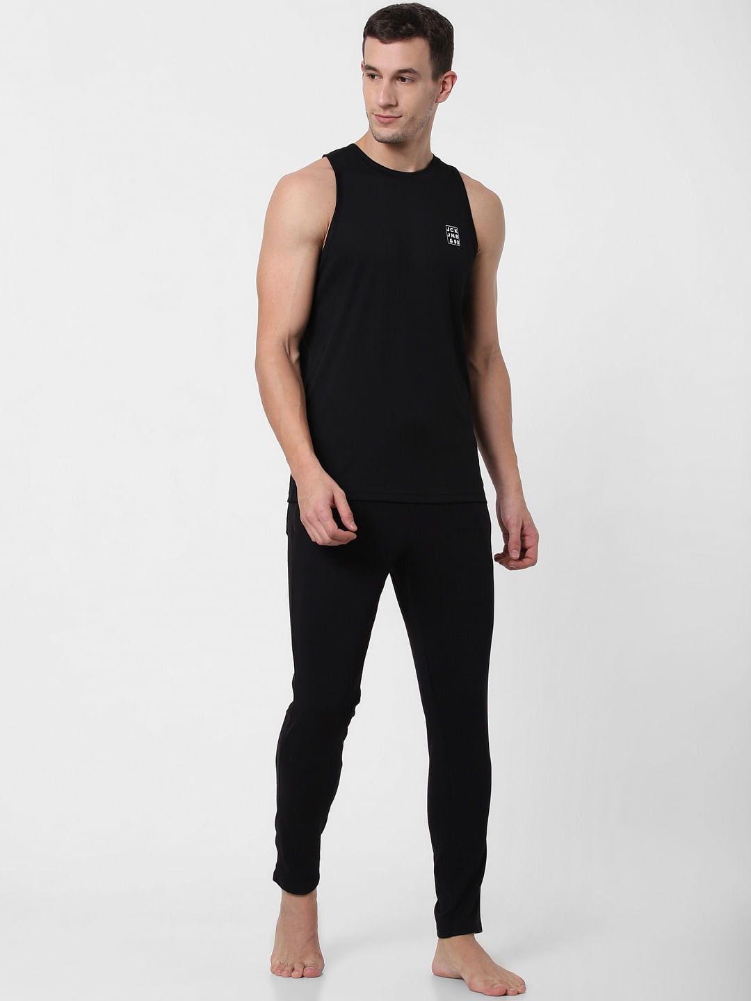 Black Back Printed Vest