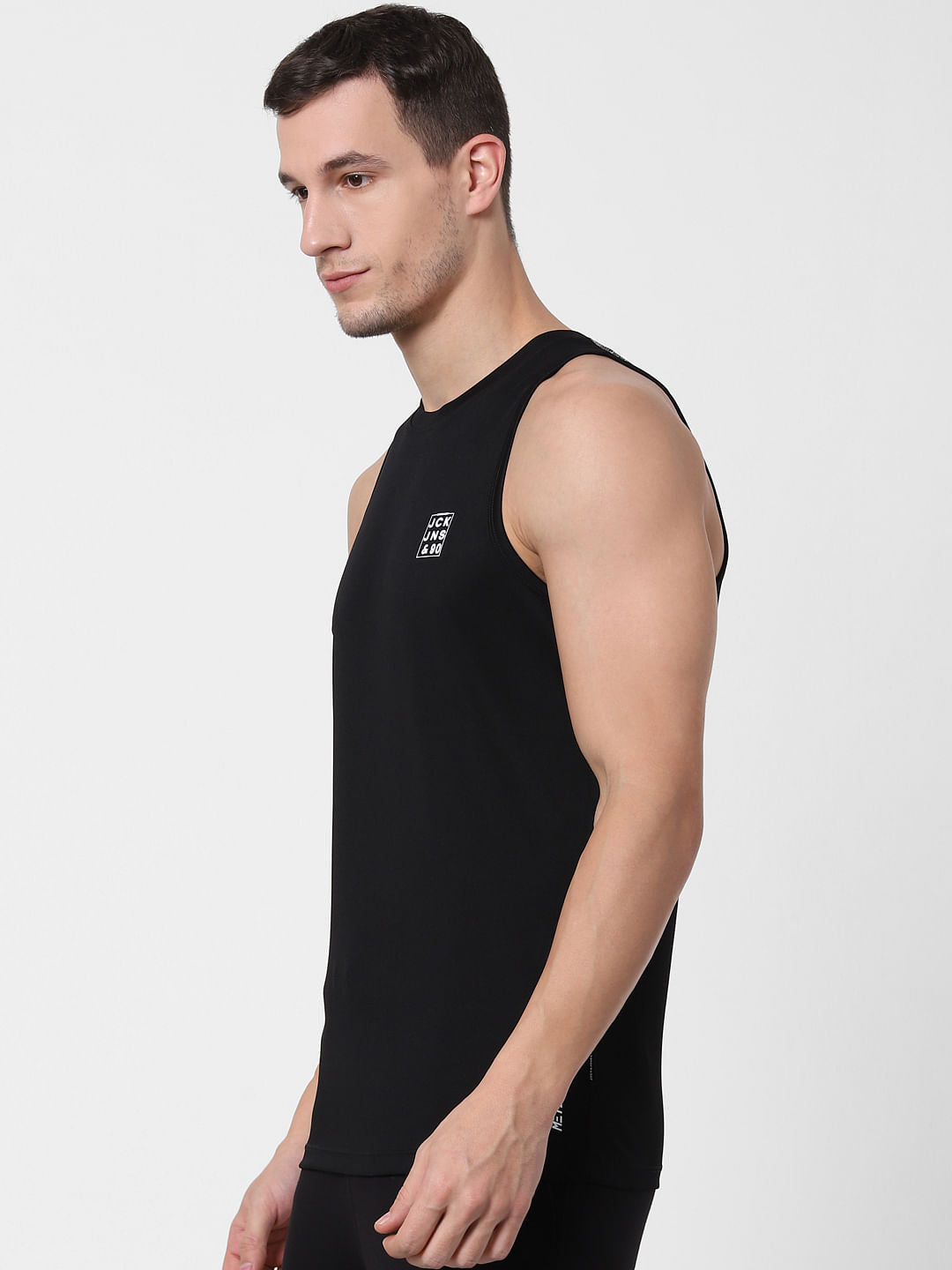 Black Back Printed Vest