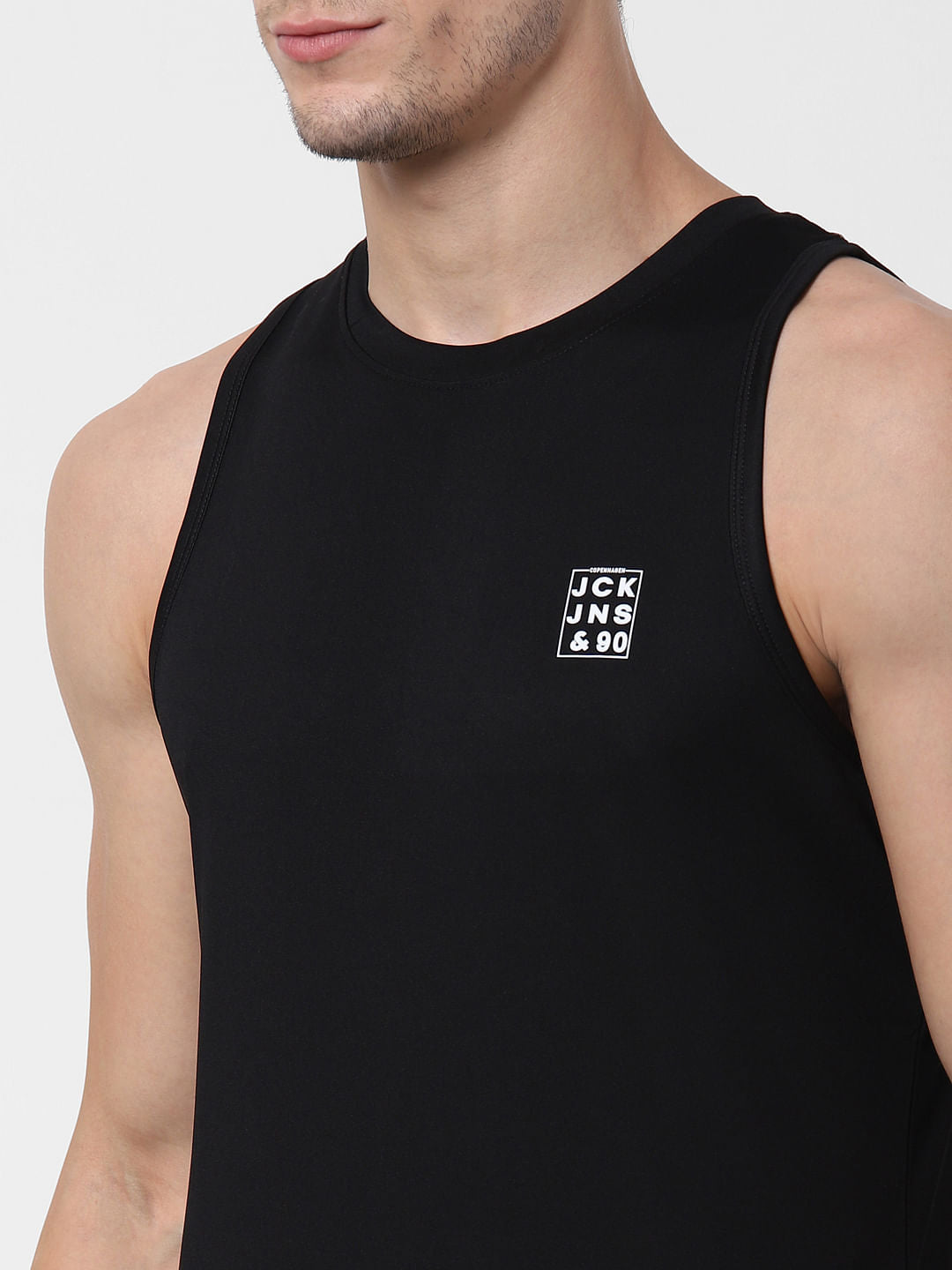 Black Back Printed Vest