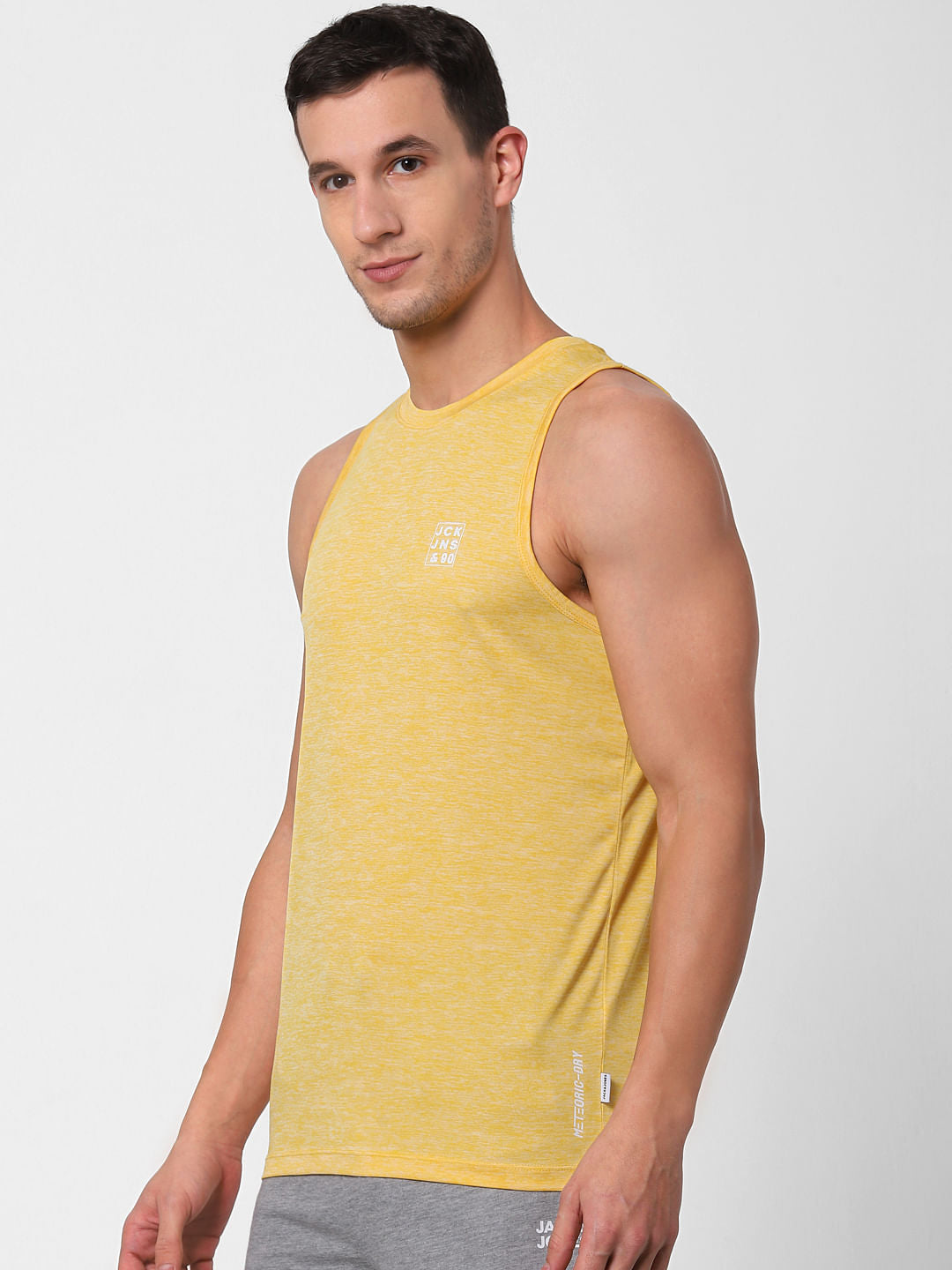 Yellow Back Printed Vest