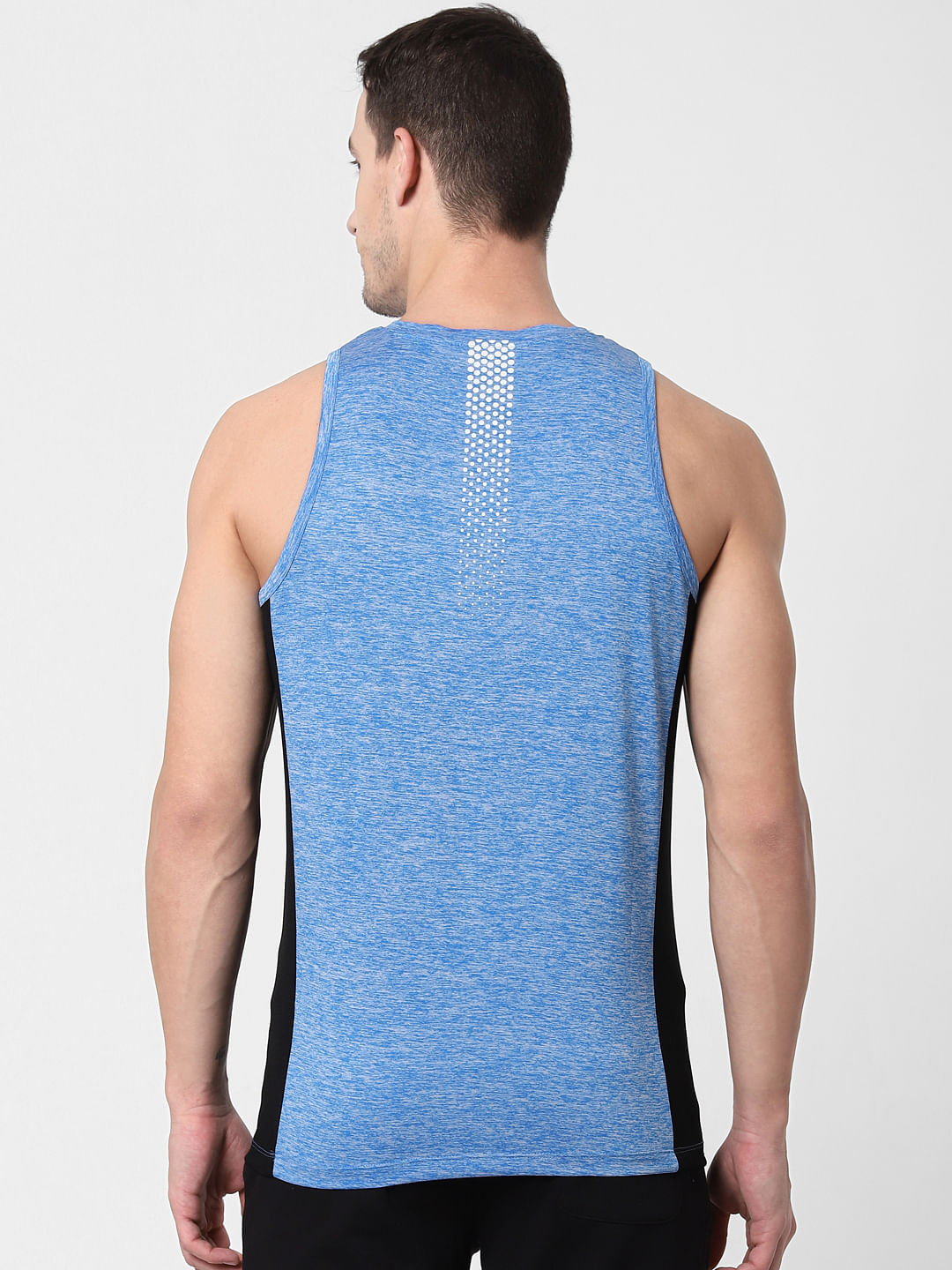 Blue Colourblocked Vest