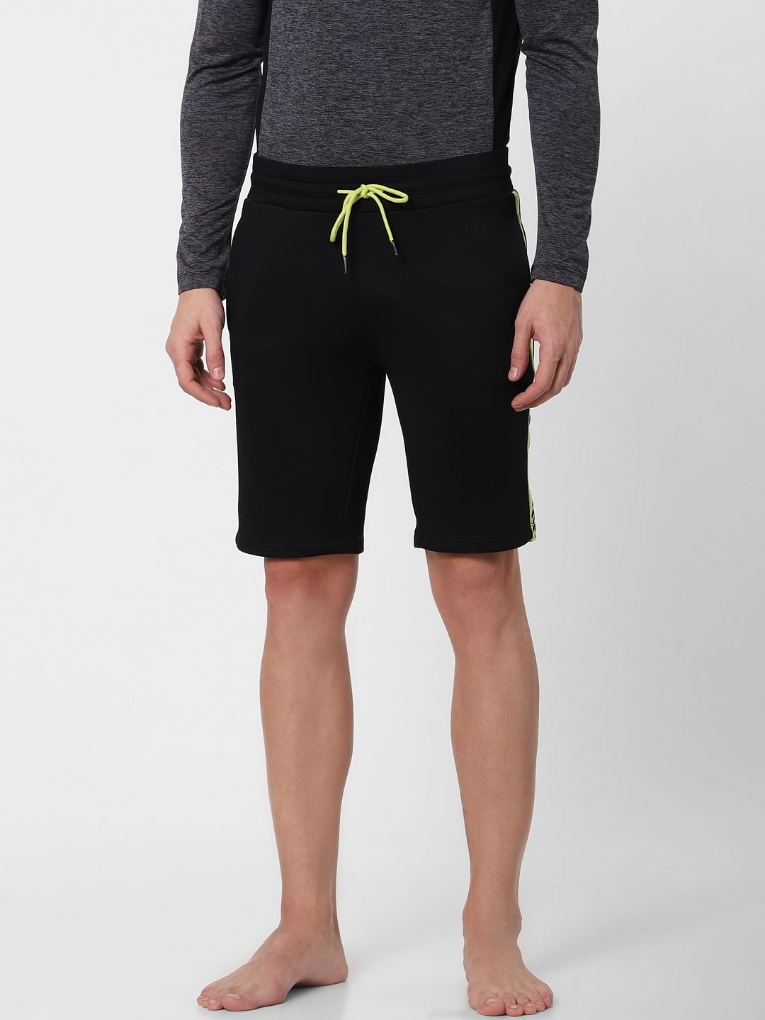 Black Tape Detail Sweatshorts