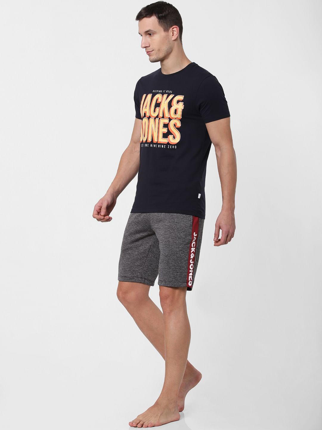 Grey Tape Detail Sweatshorts - S