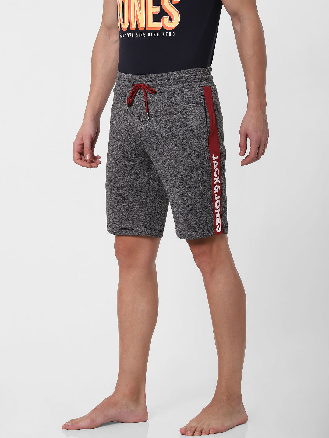 Grey Tape Detail Sweatshorts