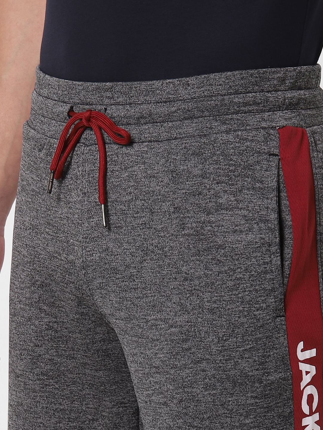 Grey Tape Detail Sweatshorts