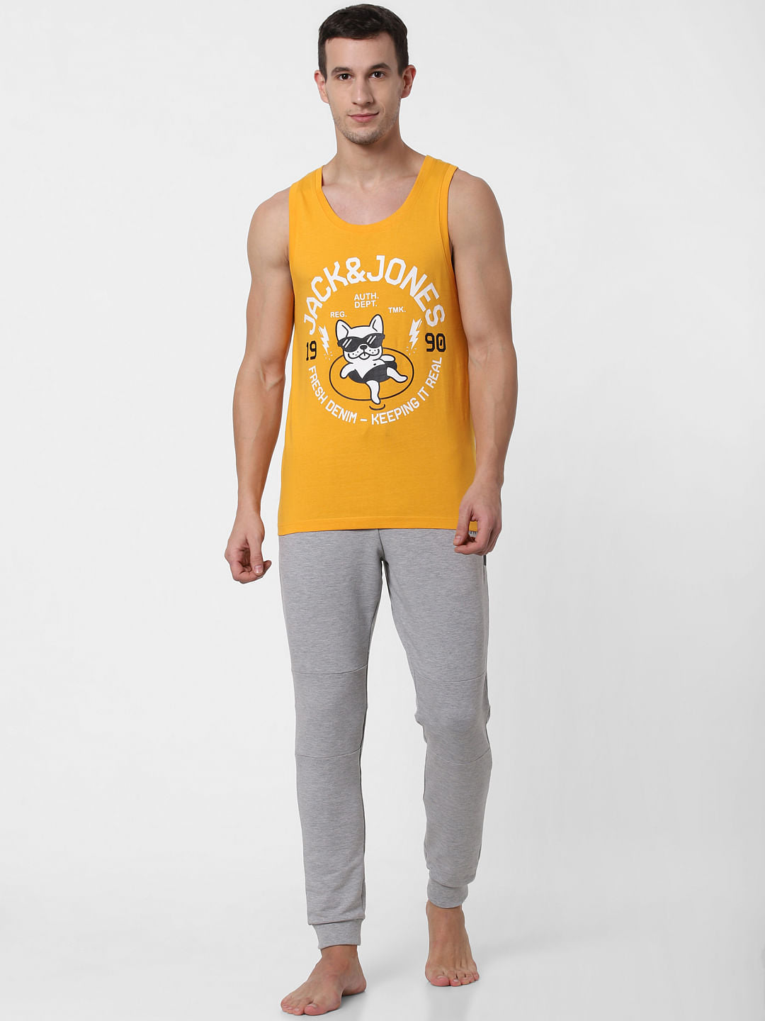 Yellow Printed Vest - S