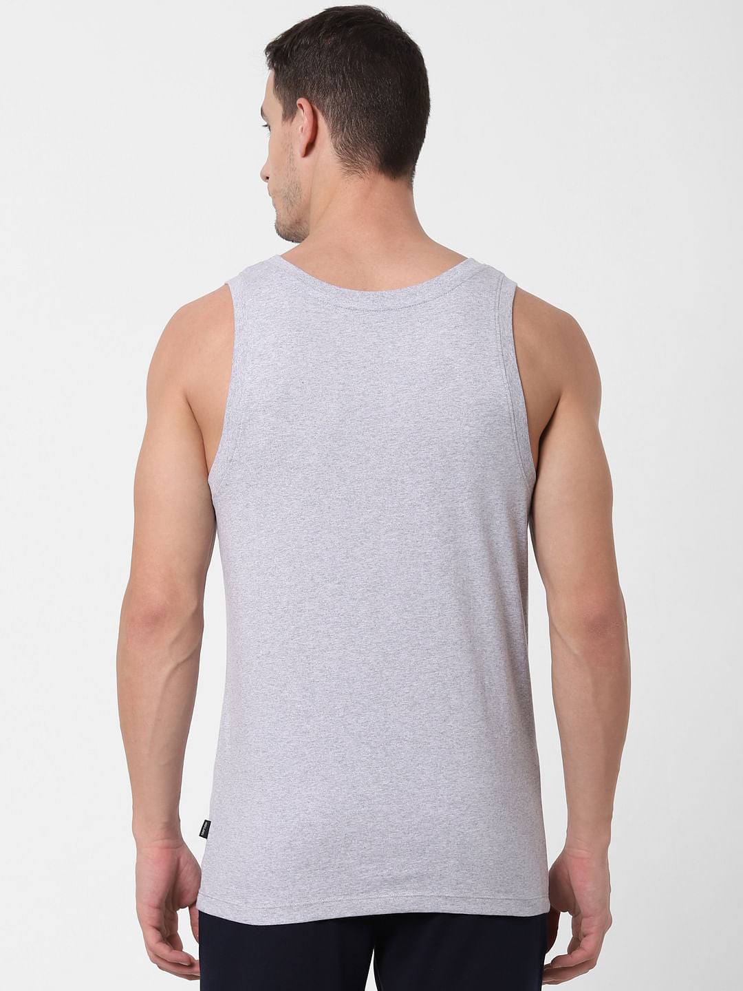 Grey Logo Print Vest