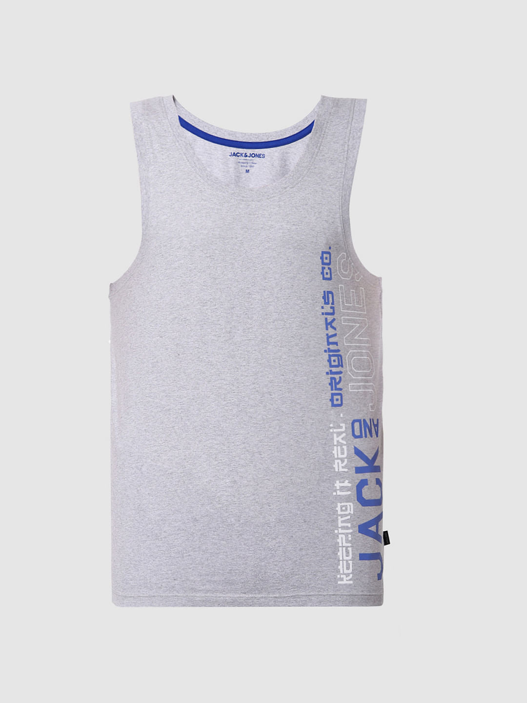 Grey Logo Print Vest