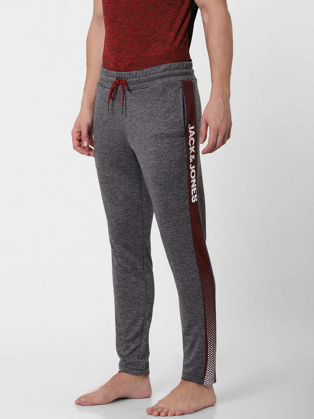 Grey Tape Detail Trackpants