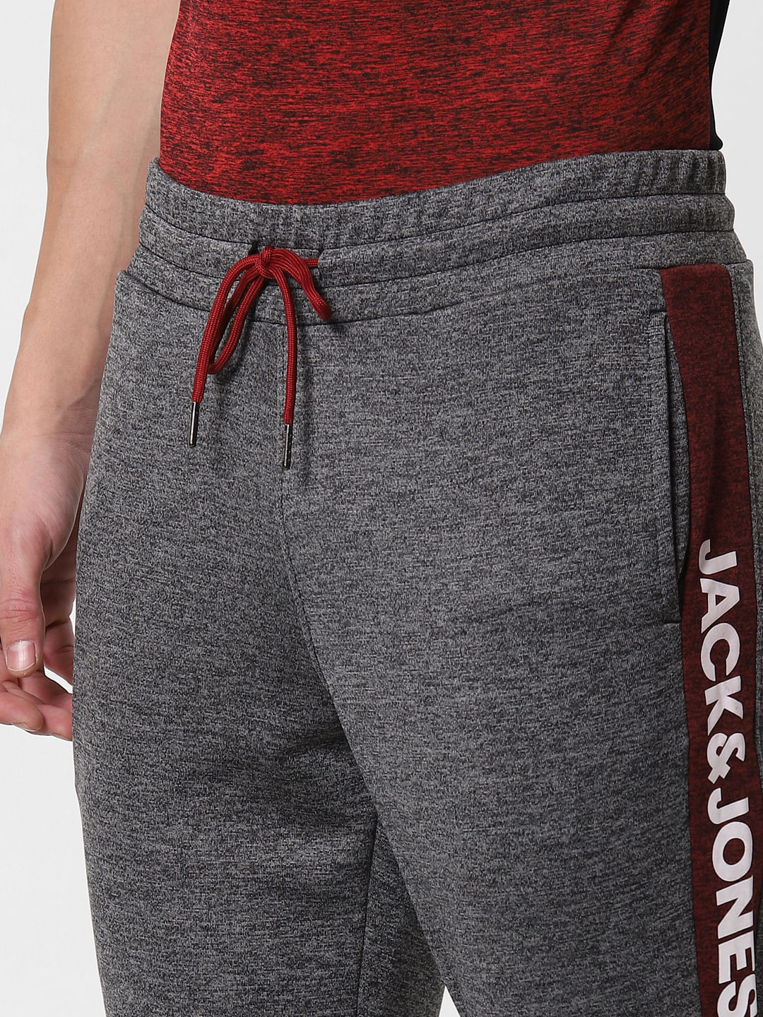 Grey Tape Detail Trackpants