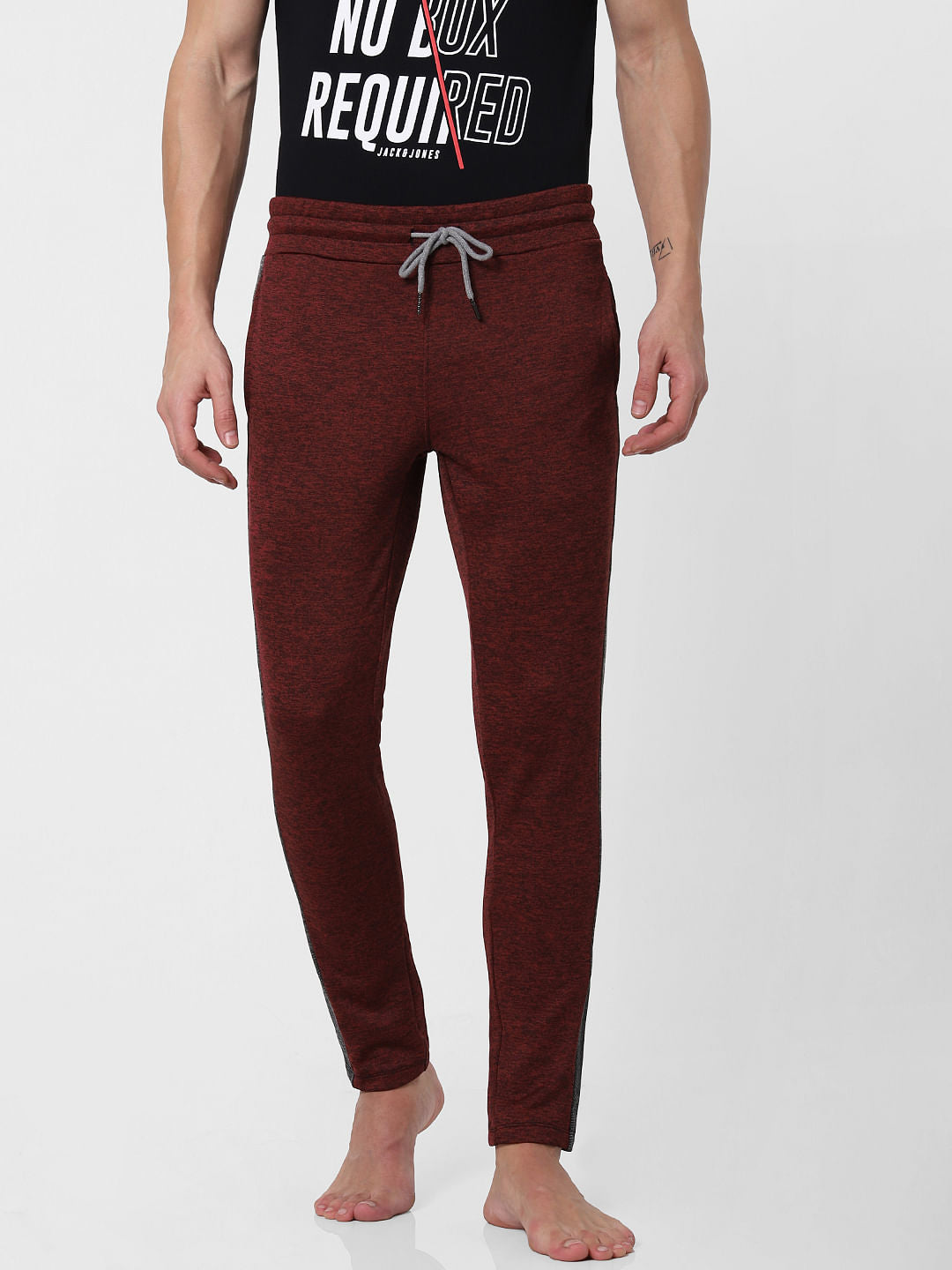 Red Tape Detail Trackpants