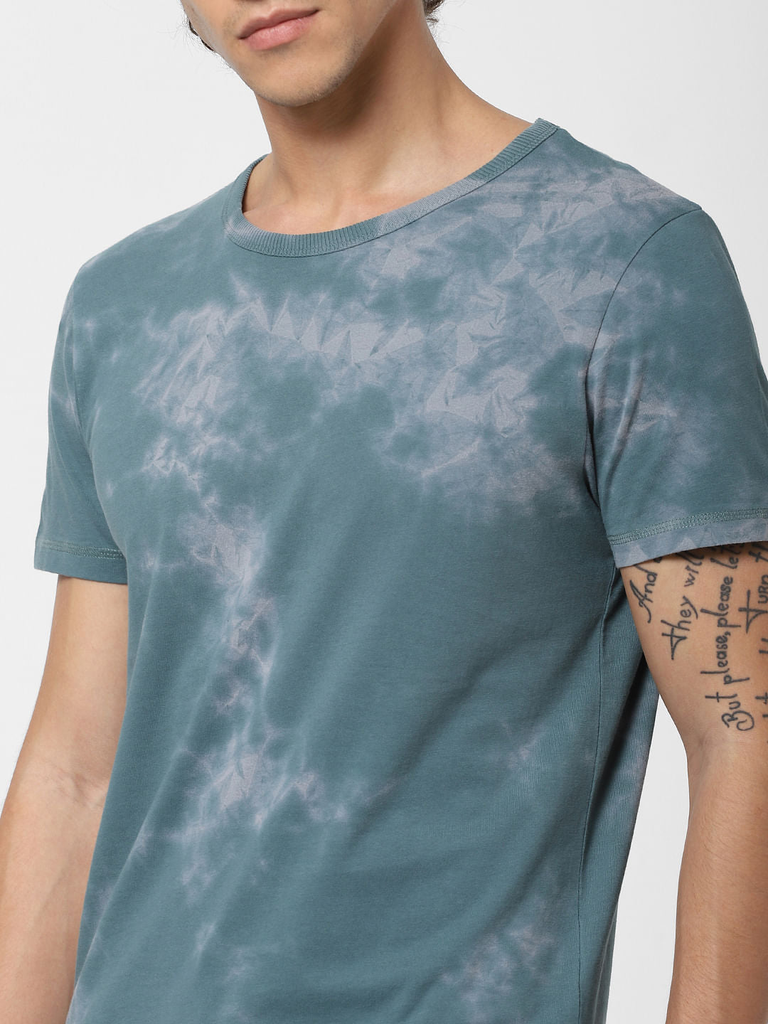 Green Tye & Dye Crew Neck T-shirt