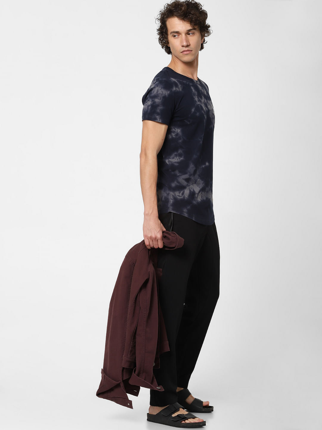 Blue Tye & Dye Crew Neck T-shirt - S