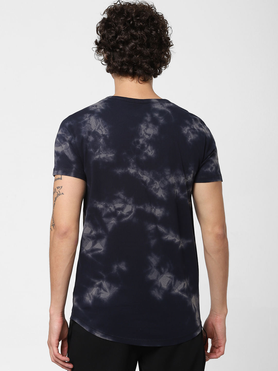 Blue Tye & Dye Crew Neck T-shirt