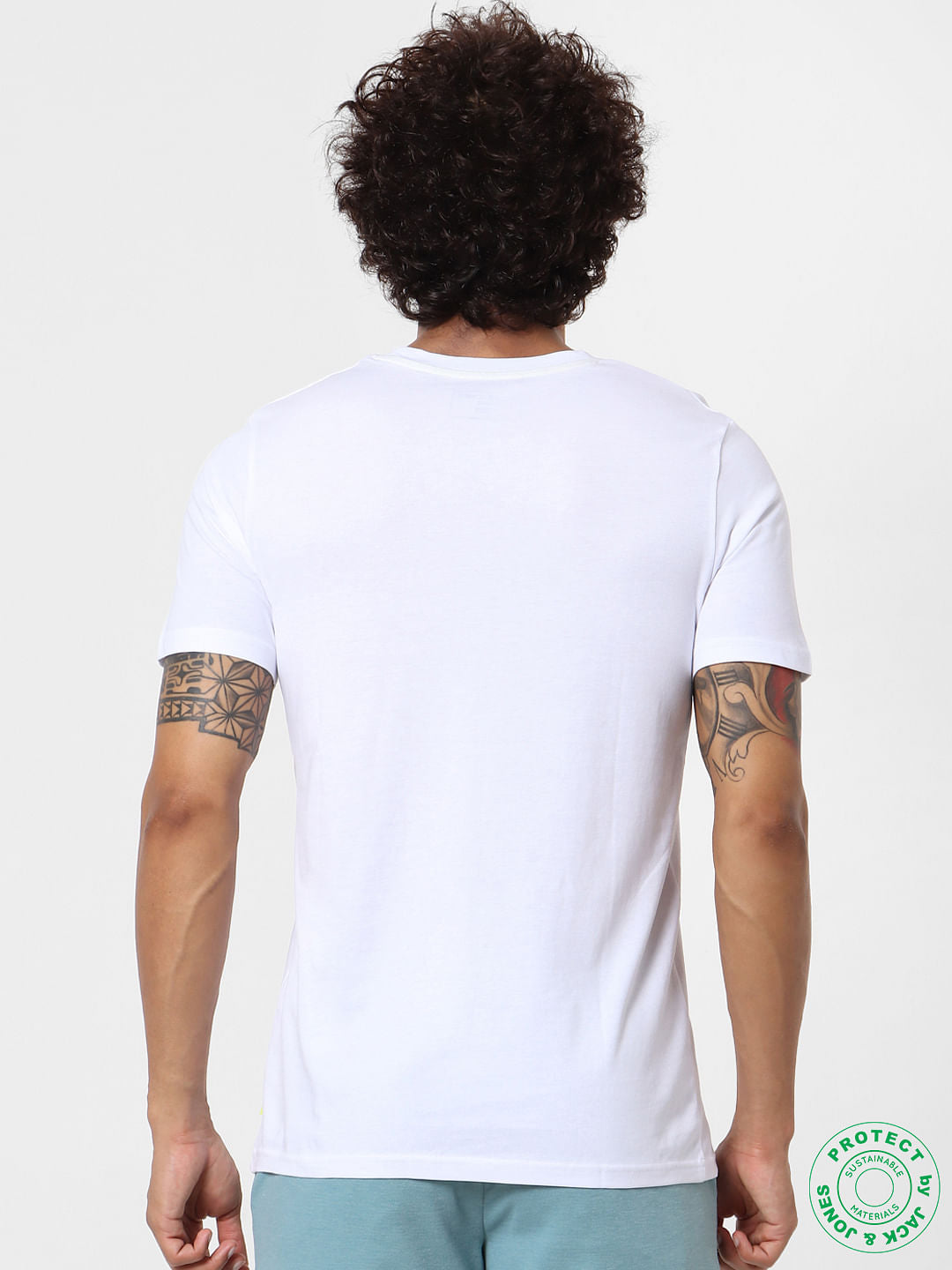White Graphic Print T-shirt