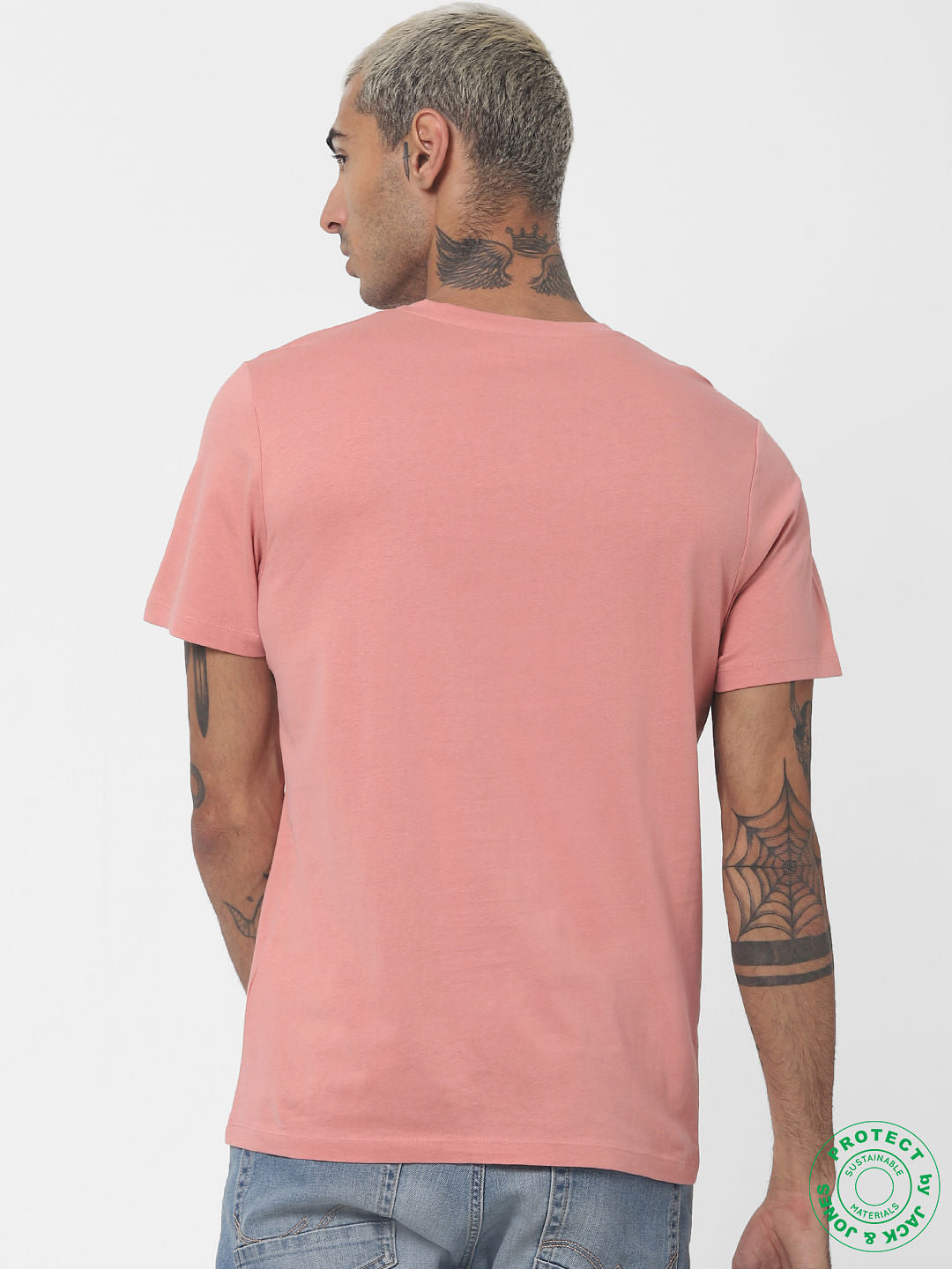 Pink Graphic Print Crew Neck T-shirt