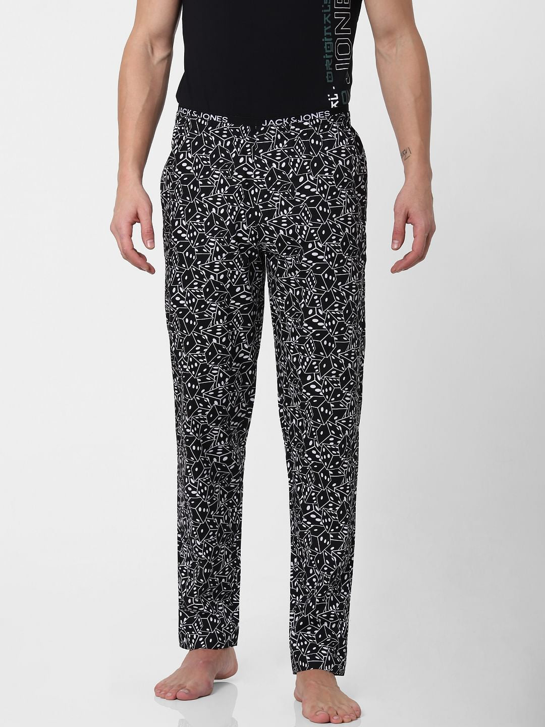 Black Dice Print Pyjama