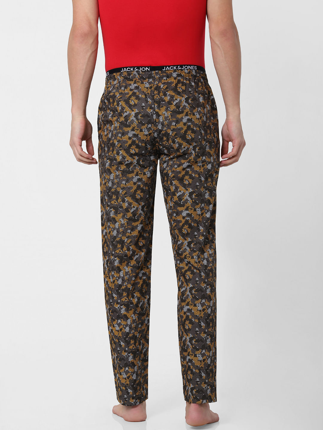 Dark Yellow Camo Print Pyjama