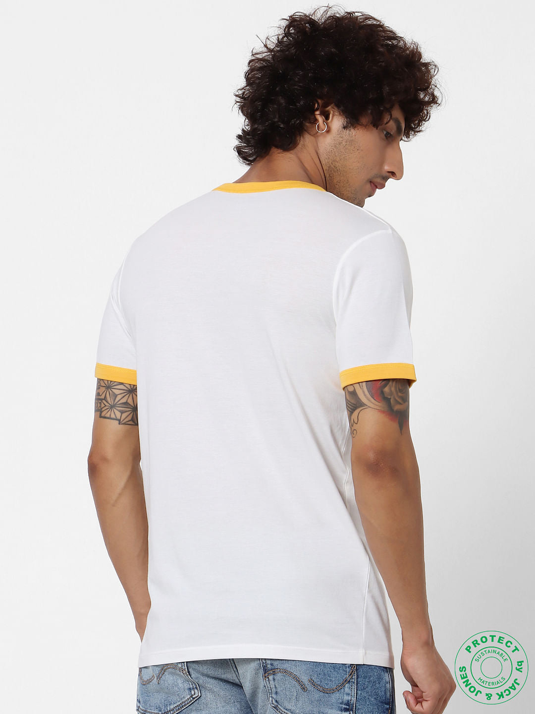 White Tipping Crew Neck T-shirt
