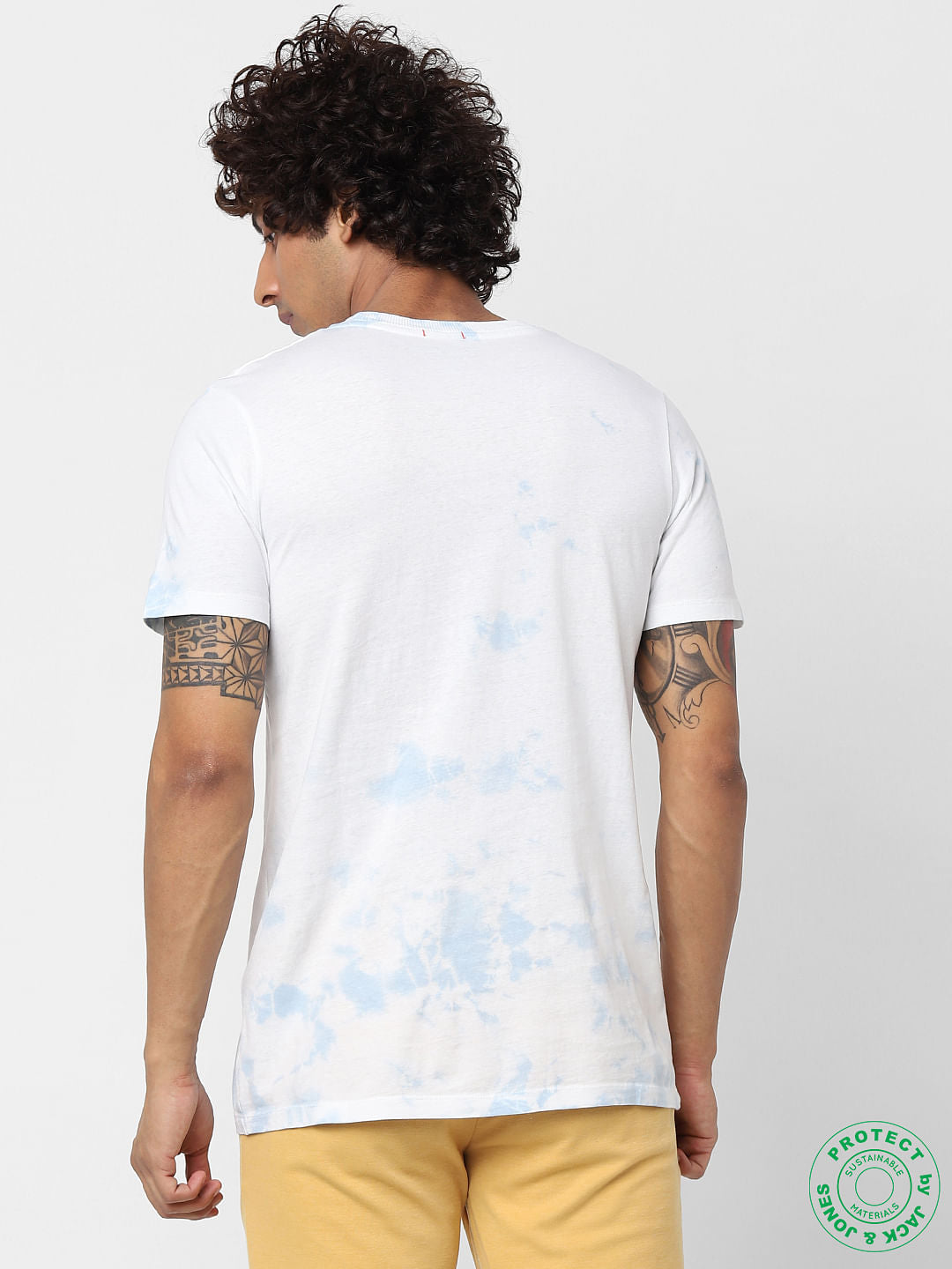 Blue Tie & Dye Crew Neck T-shirt