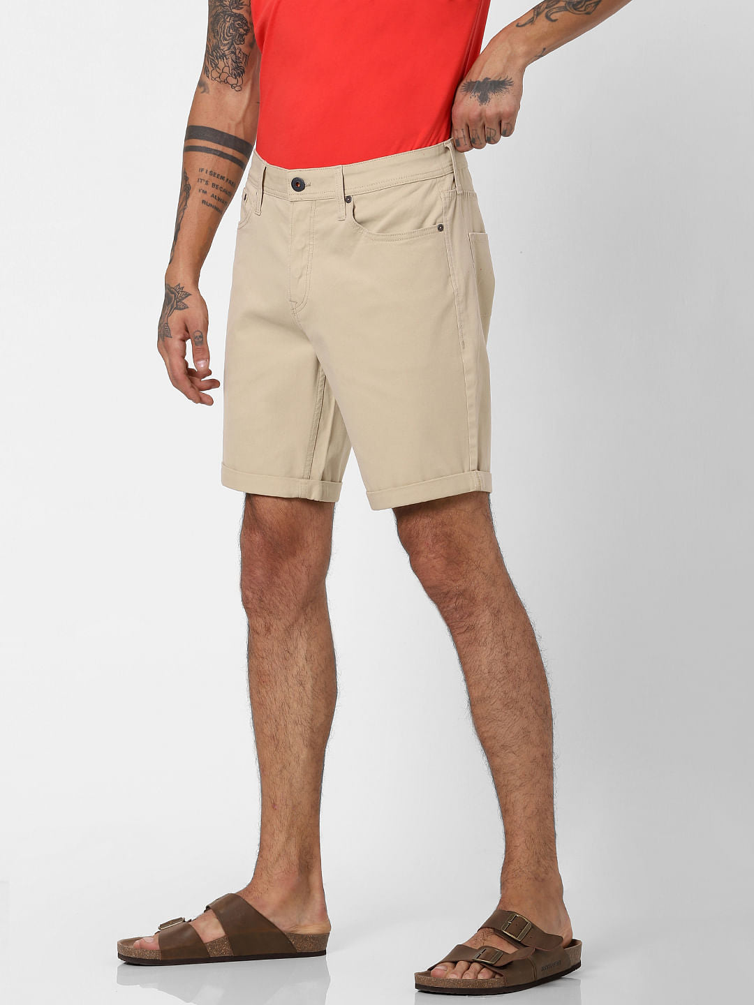 Grey Low Rise Shorts