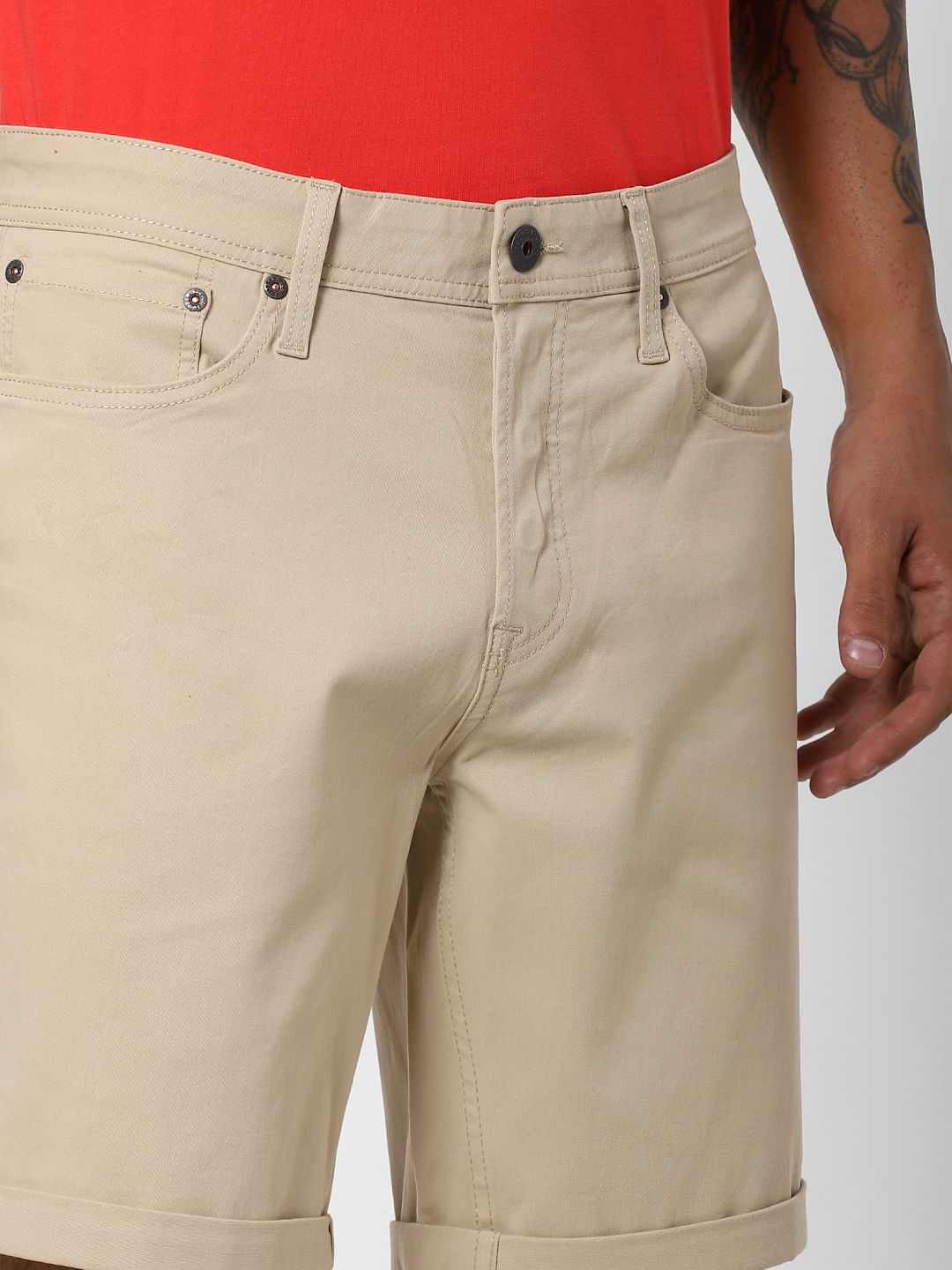 Grey Low Rise Shorts