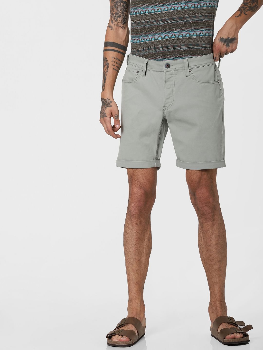 Grey Low Rise Shorts