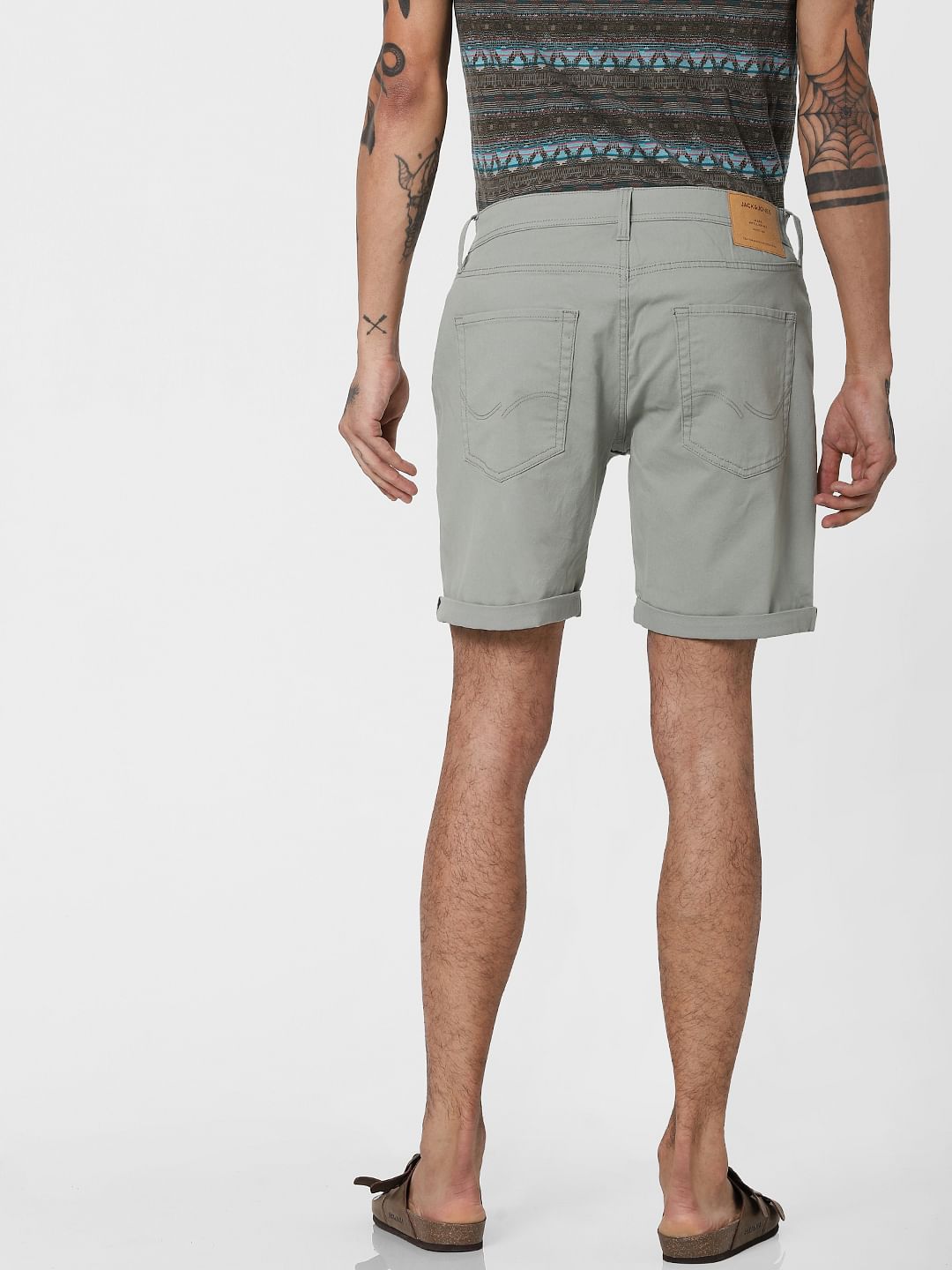 Grey Low Rise Shorts