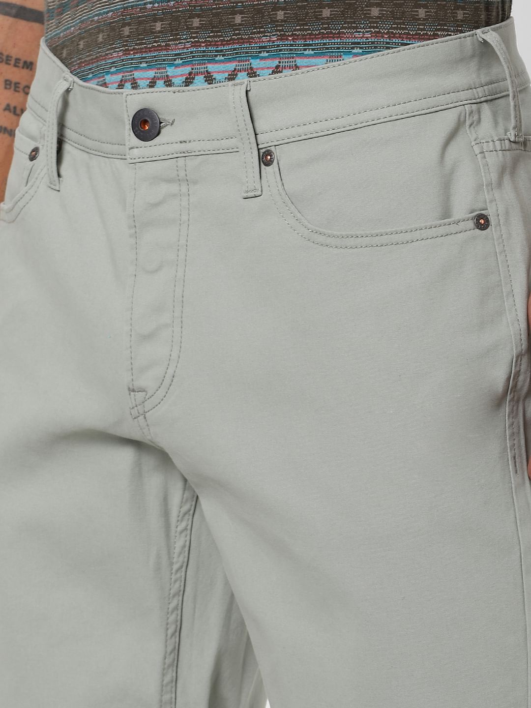 Grey Low Rise Shorts