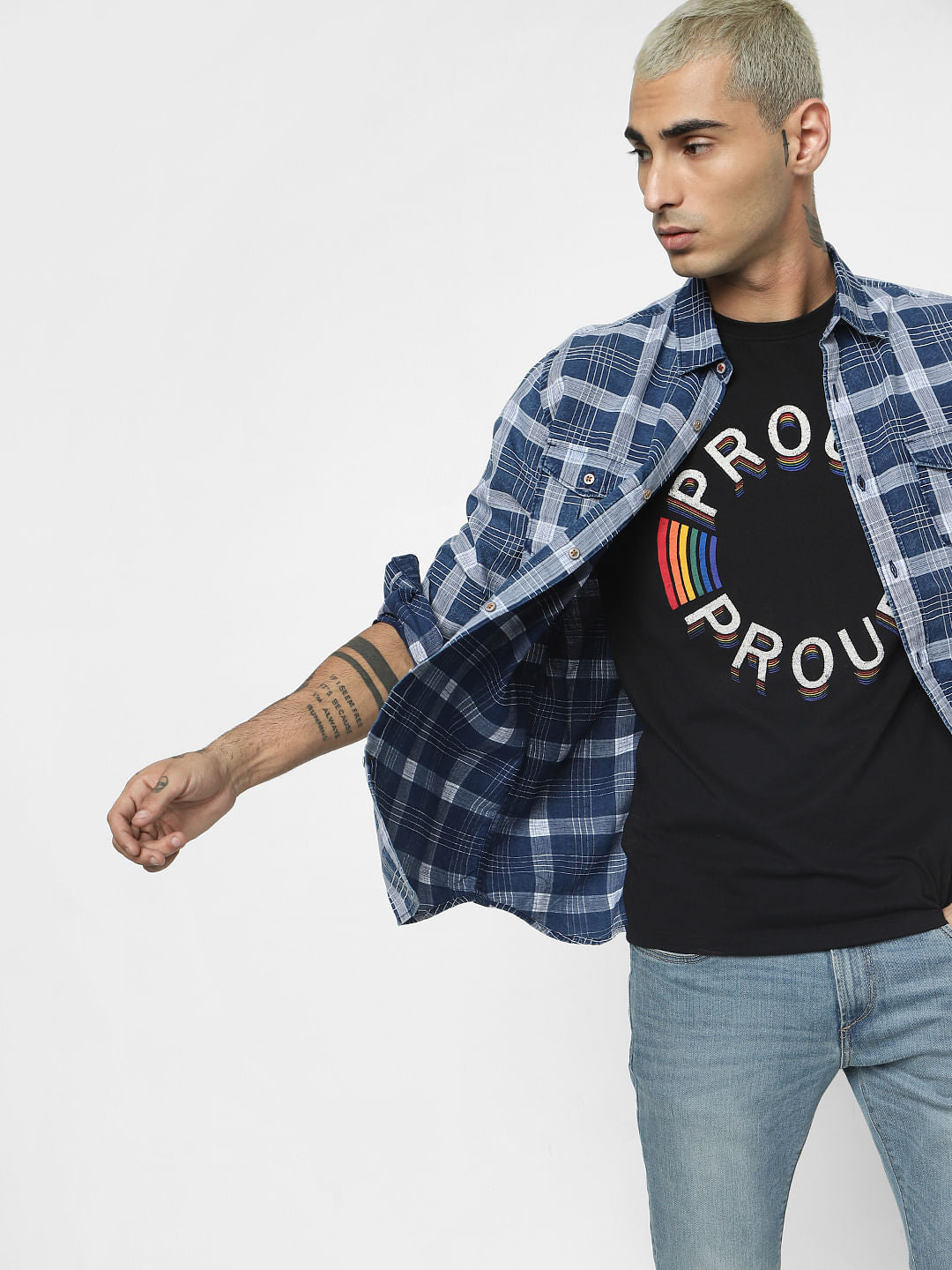 Black Pride Rainbow Crew Neck T-shirt - S