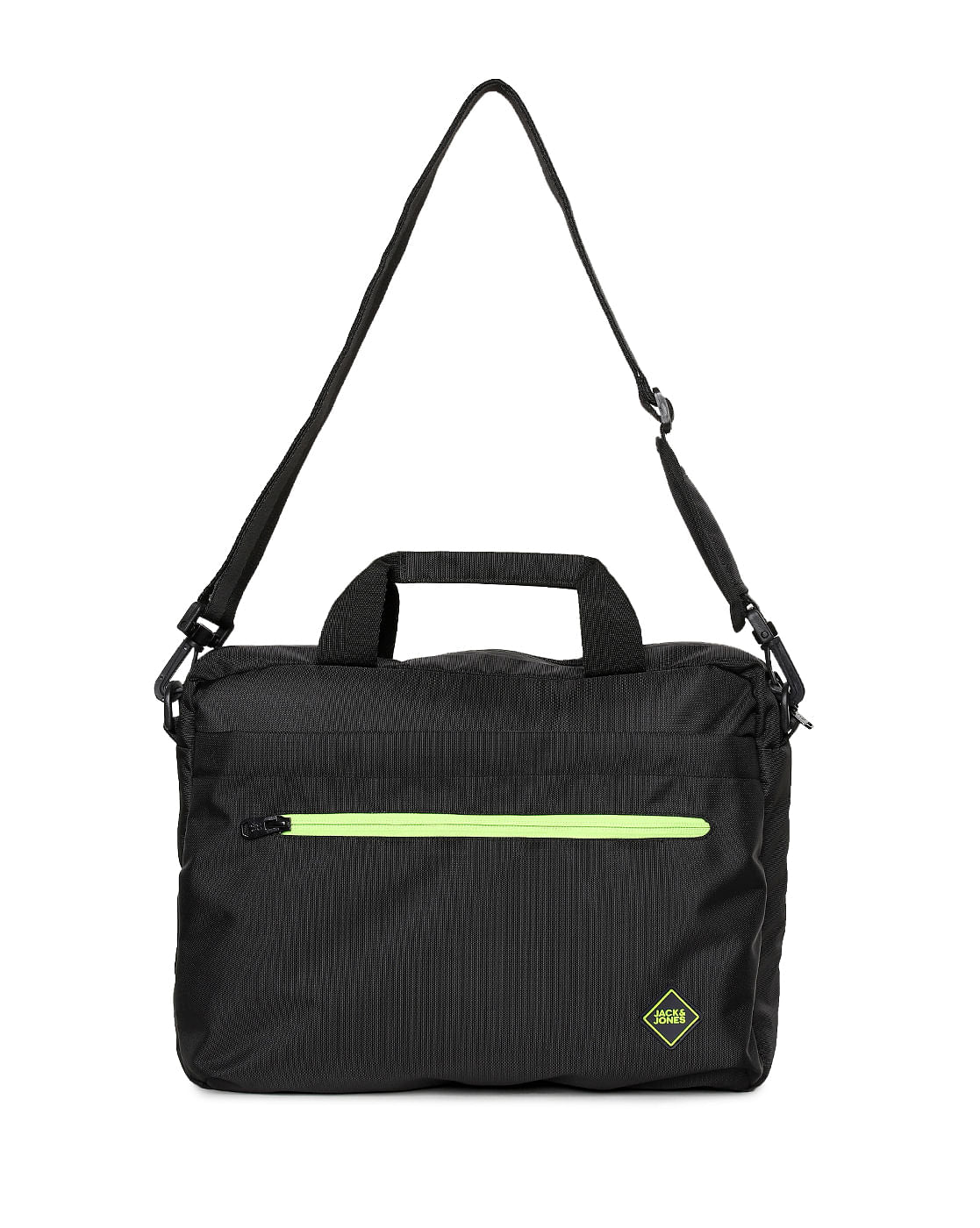 Black Logo Print Laptop Bag - ONE