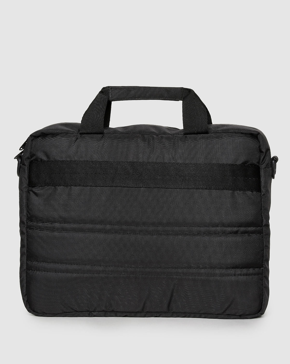 Black Logo Print Laptop Bag