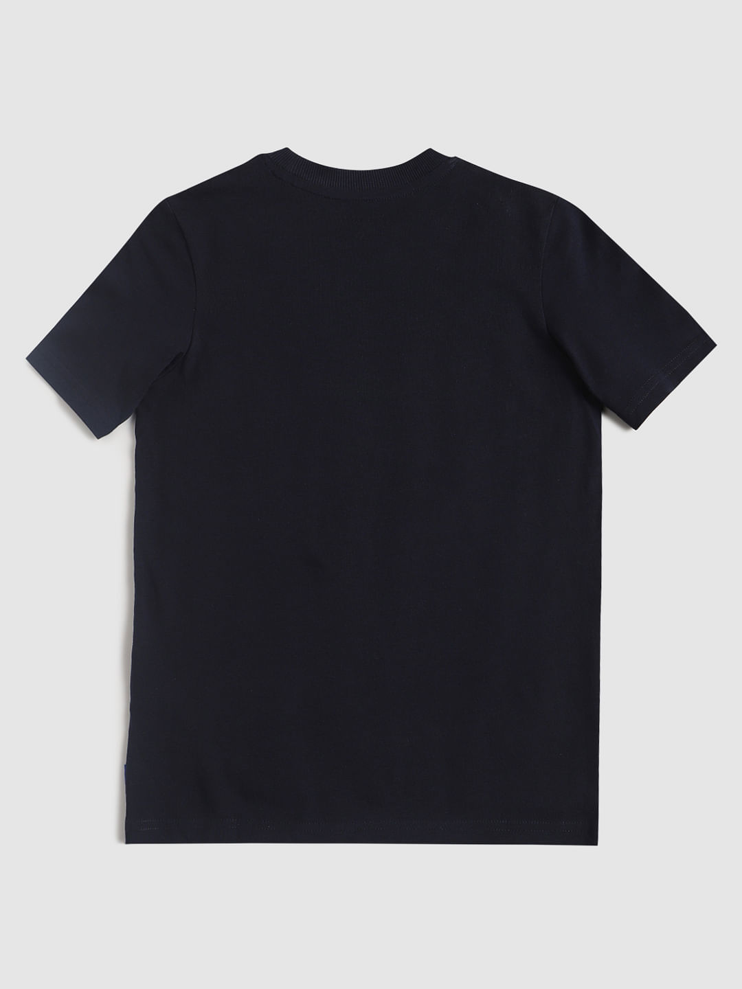 Boys Blue Logo Print Crew Neck T-shirt